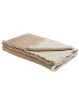 Virgin wool throw in orgeat/fior di latte