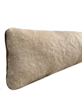 Brushed wool lumbar in caramel