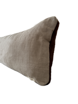 Brushed wool lumbar in chocolate