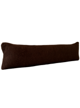 Brushed wool lumbar in chocolate