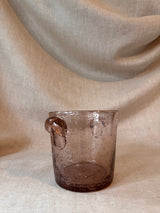 Vintage ice bucket in bubbled glass
