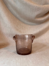 Vintage ice bucket in bubbled glass