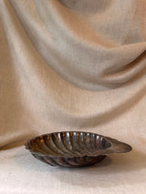 Antique silver-plated shell tray