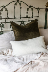 Velvet Pillow in Khaki