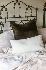 Velvet Lumbar in Khaki