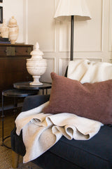 MdV shearling lumbar in Blush