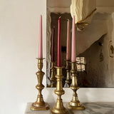 Antique brass candlesticks 022 (trio)