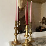 Antique brass candlesticks 022 (trio)