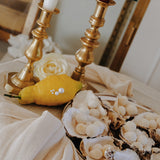 Antique brass candlesticks 016 (pair)