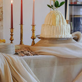 Antique brass candlesticks 007 (pair)