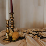 Antique brass candlesticks 010 (pair)