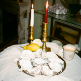 Antique brass candlesticks 008 (pair)