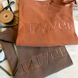 “Vintage” sweatshirt in terracotta