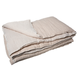 XL washed Linen Cocoon in Crème/Givré