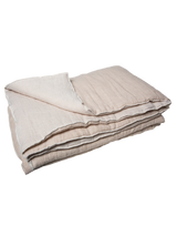 XL washed Linen Cocoon in Crème/Givré