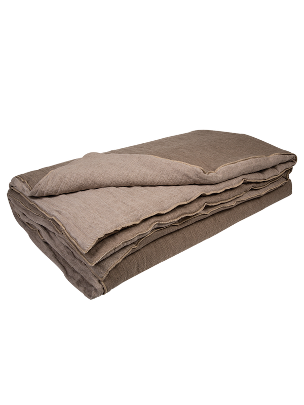 Washed Linen Cocoon in Taupe/Ciment