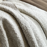 Woolly Throw in Blanc/Cappuccino