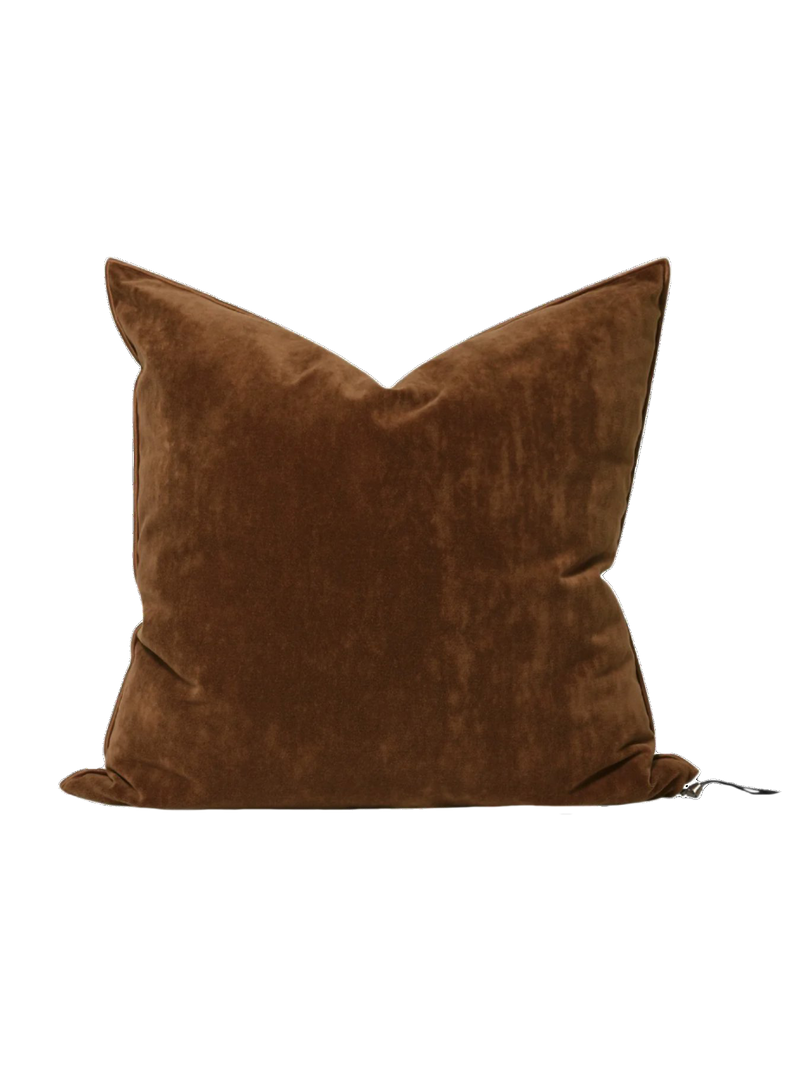 Velvet Pillow in Havane