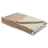 Virgin wool throw in orgeat/fior di latte