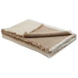 Virgin wool throw in orgeat/fior di latte