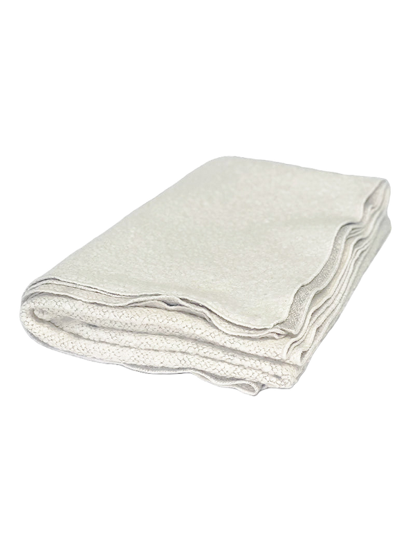 Bouclé Throw in Blanc