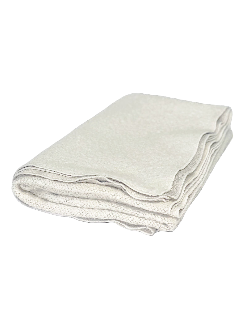 Bouclé Throw in Blanc