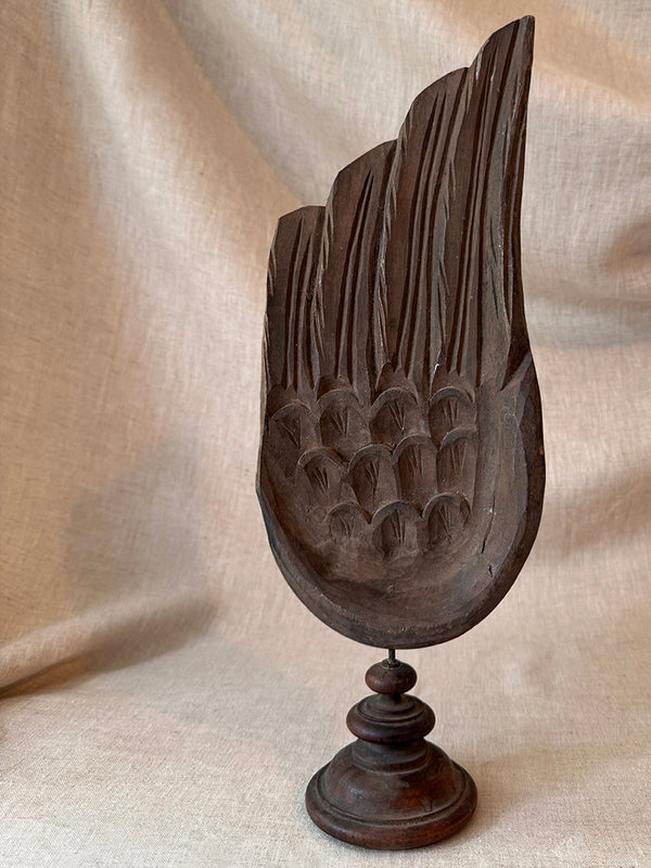 Antique wooden angel wing