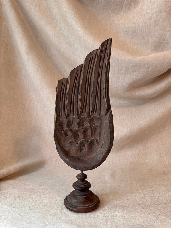Antique wooden angel wing