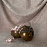 Vintage brass apple canister