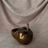Vintage brass apple canister