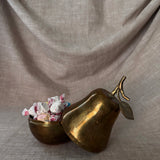 Vintage brass pear canister
