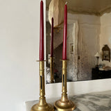 Antique brass candlesticks 002 (pair)