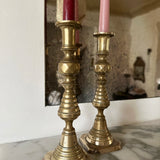 Antique brass candlesticks 004 (pair)