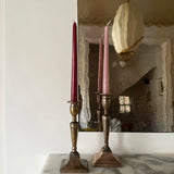 Antique brass candlesticks 006 (pair)