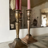 Antique brass candlesticks 006 (pair)