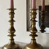 Antique brass candlesticks 007 (pair)
