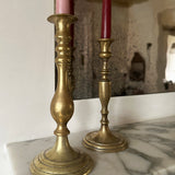 Antique brass candlesticks 008 (pair)