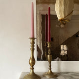 Antique brass candlesticks 008 (pair)