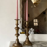 Antique brass candlesticks 009 (pair)