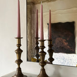 Antique brass candlesticks 009 (pair)