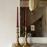 Antique brass candlesticks 011 (pair)