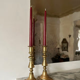 Antique brass candlesticks 011 (pair)