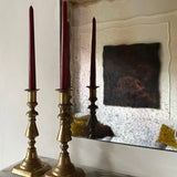 Antique brass candlesticks 011 (pair)