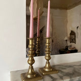 Antique brass candlesticks 013 (pair)