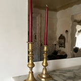 Antique brass candlesticks 015 (pair)