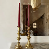 Antique brass candlesticks 016 (pair)