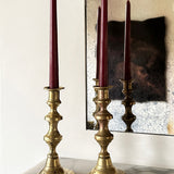 Antique brass candlesticks 016 (pair)