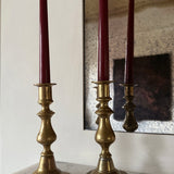 Antique brass candlesticks 017 (pair)