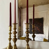 Antique brass candlesticks 018 (trio)