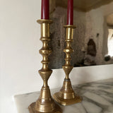 Antique brass candlesticks 019 (pair)
